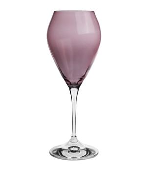 商品3"D Set of 6 Purple V Shaped Wine Glasses with Clear Stem图片