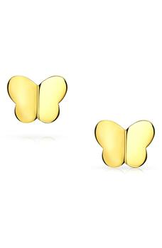 商品BLING JEWELRY | 14k Gold Flutter Stud Earrings,商家Nordstrom Rack,价格¥579图片