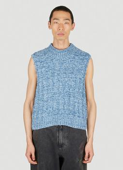 推荐Cable Knit Sleeveless Sweater in Light Blue商品