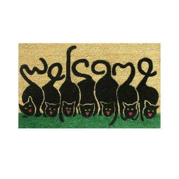 Cats Welcome Natural Coir/Vinyl Doormat
