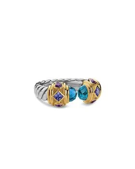 David Yurman | Renaissance® Color Ring in Sterling Silver with 14K Yellow Gold, 9.9mm,商家Bloomingdale's,价格¥11756