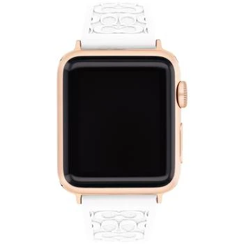 Coach | White Rubber 38/40/41mm Apple Watch® Band 独家减免邮费