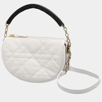 推荐Dior White Cannage Leather Small Dior Vibe Hobo Bag商品