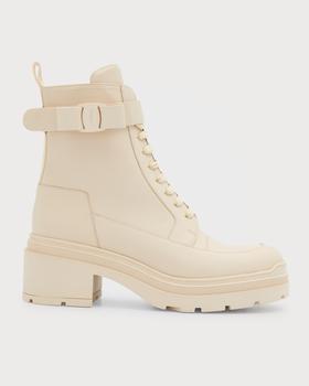 菲拉格慕鞋女靴, Salvatore Ferragamo | Lober Leather Bow Lace-Up Booties商品图片 