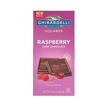 商品GHIRARDELLI Raspberry Dark Chocolate Squares Bar, 4.8 Oz Bar图片