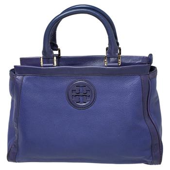 tory burch托特包精选, [二手商品] Tory Burch | Tory Burch Purple Leather Hannah Tote商品图片 6.8折