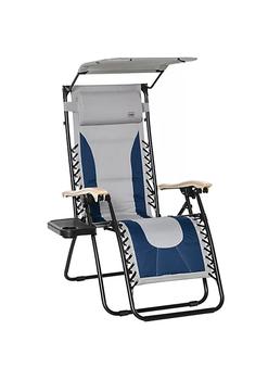 商品Zero Gravity Lounger Chair Folding Reclining Patio Chair with Cup Holder Shade Cover and Headrest for Poolside Events and Camping Blue,商家Belk,价格¥842图片