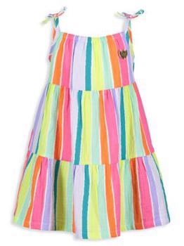 Juicy Couture | Little Girl's Striped Tiered Dress商品图片,2.7折