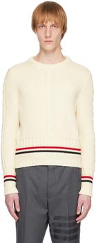 Thom Browne | Off-White Stripe Sweater商品图片,