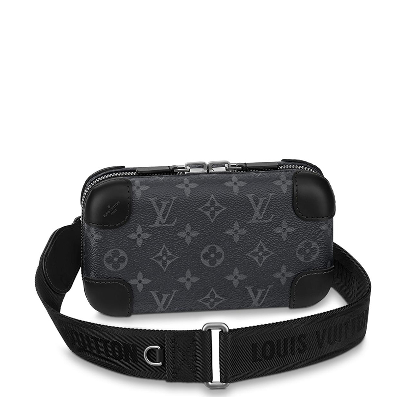 lv斜挎包, Louis Vuitton | 预售10天 Louis Vuitton/路易威登 22春夏新款HORIZON CLUTCH系列 男士经典爆款老花帆布黑色牛皮织物饰边银扣拉链开合单肩斜挎盒子包M45579商品图片 7.5折, 包邮包税