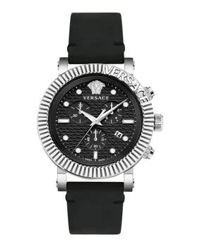 Versace | V-Chrono Classic Leather Watch 3.2折×额外9折, 独家减免邮费, 额外九折