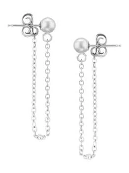 Saks Fifth Avenue | ​14K White Gold Ball Chain Earrings,商家Saks OFF 5TH,价格¥854