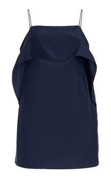 推荐Toteme - Women's Draped Silk Camisole Top - Navy - FR 32 - Moda Operandi商品
