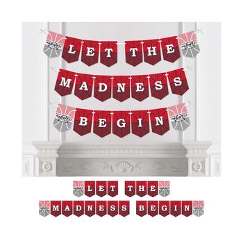 推荐Red Basketball - Let The Madness Begin - College Basketball Party Bunting Banner - Party Decorations - Let The Madness Begin商品