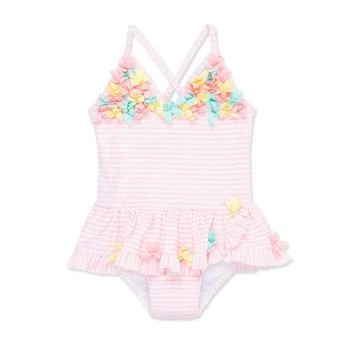 Little Me | Baby Girls 3D Floral 1-Piece Swimsuit 独家减免邮费