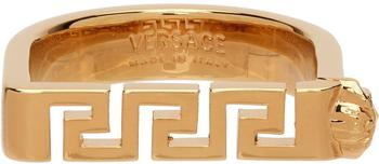 范思哲戒指正品, Versace | Gold Greca Bar Ring商品图片 