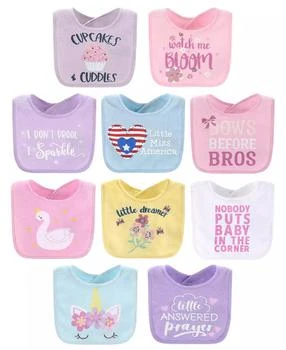 The Peanutshell | Pastel Girls Terry Bibs, Pack of 10,商家Macy's,价格¥204