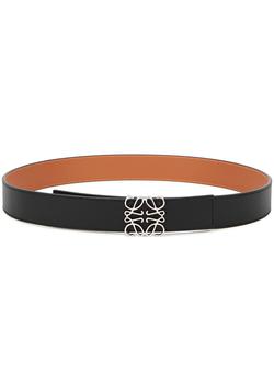 推荐Anagram black reversible leather belt商品