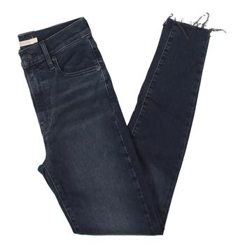推荐Levi's Womens Dark Wash Frayed Hem Skinny Jeans商品