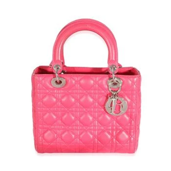 [二手商品] Dior | Christian Dior Pink Cannage Lambskin Medium Lady Dior 4.1折