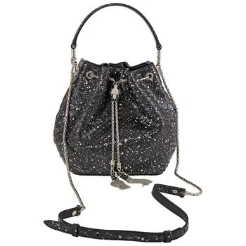 推荐Serpenti Forever Bucket Python Leather Bag- Black商品