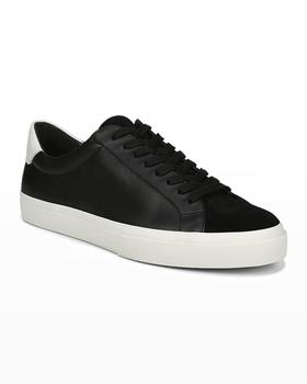 推荐Men's Fulton Leather and Suede Low-Top Sneakers商品