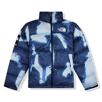 supreme外套, Supreme | Supreme x The North Face Bleached Denim Print Indigo Nuptse Jacket商品图片 