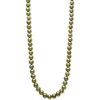 商品Macy's | Dyed Pistachio Green Cultured Freshwater Pearl (7-1/2mm) 18" Collar Necklace,商家Macy's,价格¥806图片