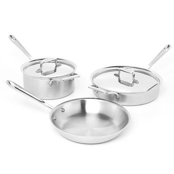 All-Clad | d5 Stainless Brushed 5-Piece Cookware Set商品图片,