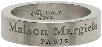 MAISON MARGIELA | SIlver 5mm Logo Ring商品图片 3.6折, 独家减免邮费