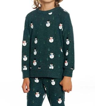 商品Chaser | Boys Bliss Knit Crew Neck Pullover in Holly/Dark Green,商家Premium Outlets,价格¥280图片