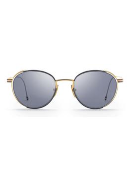 thom browne眼镜, Thom Browne | Thom Browne Eyewear Round Frame Sunglasses商品图片 7.6折