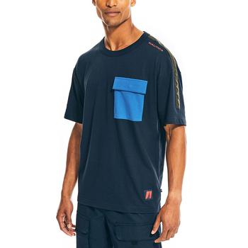 Nautica | Men's Relaxed-Fit Mixed Media Pocket T-Shirt商品图片,6折×额外8折, 额外八折