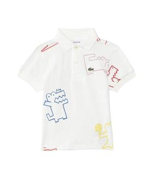 Lacoste | Short Sleeve Aop Tennis Play Croc Polo Shirt (Little Kid/Toddler/Big Kid),商家Zappos,价格¥517