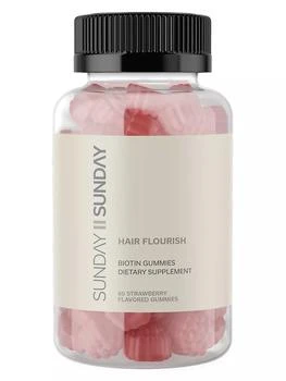 Sunday II Sunday | Hair Flourish Vegan Biotin Gummies,商家Saks Fifth Avenue,价格¥222