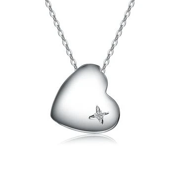 Ra White Gold Plated Heart Of Grace Pendant