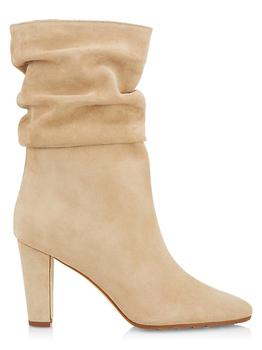 Manolo Blahnik长筒靴, Manolo Blahnik | Calasso 90 Slouchy Suede Booties商品图片 