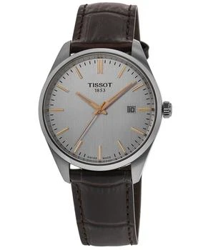 Tissot | Tissot PR 100 Quartz Silver Dial Brown Leather Strap Men's Watch T150.410.16.031.00,商家WatchMaxx,价格¥1695