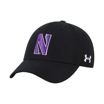 Under Armour | Men's Black Northwestern Wildcats Classic Structured Adjustable Hat商品图片,