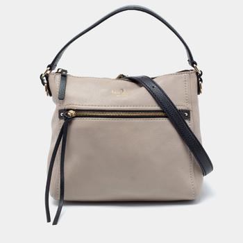 kate spade bag男包, [二手商品] Kate Spade | Kate Spade Grey/Black Leather Top Handle Bag商品图片 7.6折