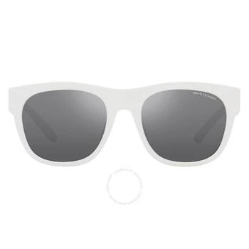 Armani Exchange | Gray Mirrored Silver Square Men's Sunglasses AX4128SU 81566G 55 4.7折, 满$200减$10, 满减