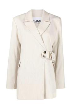 Ganni | GANNI Jackets Beige商品图片,