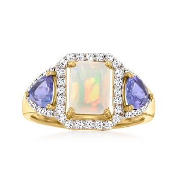 商品Ross-Simons | Ross-Simons Opal and Tanzanite Ring With . Diamonds in 14kt Yellow Gold,商家Premium Outlets,价格¥6404图片