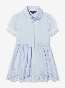 推荐Girls Embroidered Shirt Dress in Blue商品