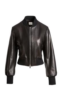 推荐Khaite - Women's Leider Leather Bomber Jacket - Black - US 2 - Moda Operandi商品