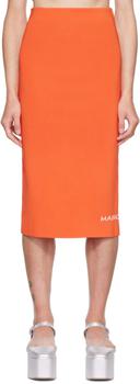 Marc Jacobs | Orange 'The Tube' Midi Skirt商品图片,