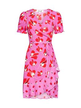推荐Diane von Furstenberg Floral Printed V-Neck Dress商品