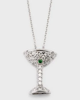 Roberto Coin | 18K White Gold Martini Glass Glass Pendant Necklace,商家Neiman Marcus,价格¥13950