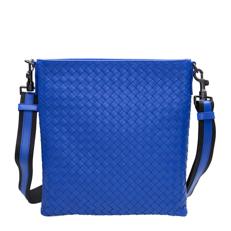 时尚PRIVATE WHITE V.C.男装, Bottega Veneta | BOTTEGA VENETA 男士蓝色羊皮斜挎包 276356-V465C-4374商品图片 满$100享9.5折, 满折