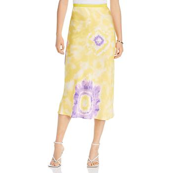 LINI | LINI Womens Melanie Two Tone Printed Midi Skirt商品图片,0.8折起×额外9折, 独家减免邮费, 额外九折